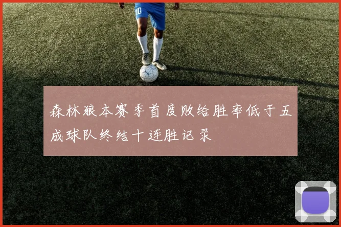 森林狼本赛季首度败给胜率低于五成球队终结十连胜记录
